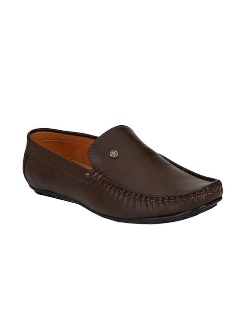 brown synthetic slip on loafers - 15839036 - Very Small Image - 1