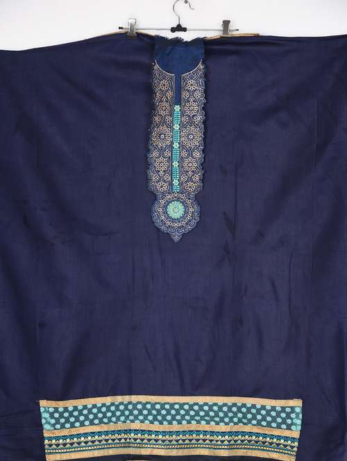 multi colored crepe unstitched suit - 15843970 - Very Small Image - 1