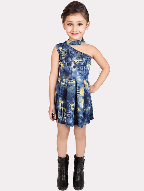 girls single?shoulder sleeveless frock - 15893059 - Very Small Image - 1