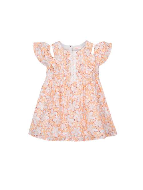 orange cotton frock - 15893937 - Very Small Image - 1