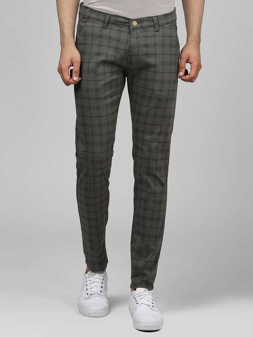 grey cotton chinos - 15901348 - Very Small Image - 1