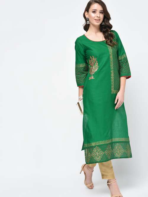 women's straight kurta - 15925470 - Very Small Image - 1