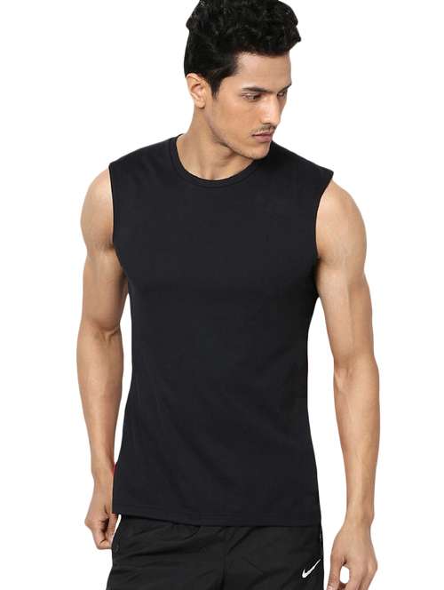 black cotton blend t-shirt - 15929967 - Very Small Image - 1
