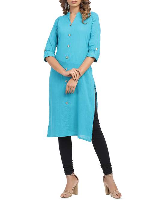 women's straight kurta - 15961848 - Very Small Image - 1