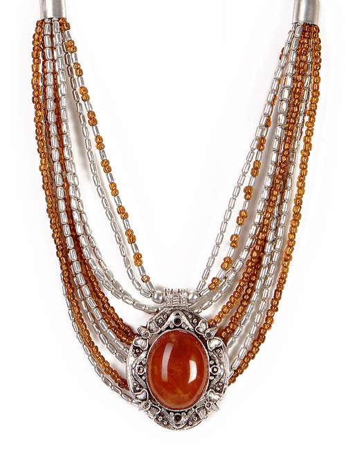 women ethnic daily wear designer necklace - 16053476 - Very Small Image - 1