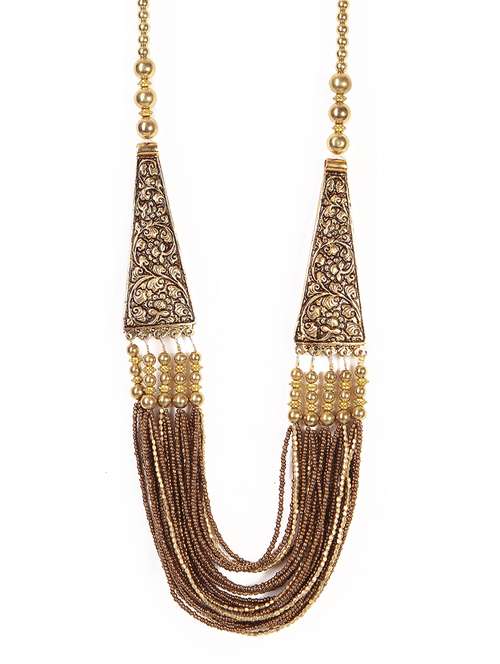 women ethnic daily wear designer necklace - 16053478 - Very Small Image - 1