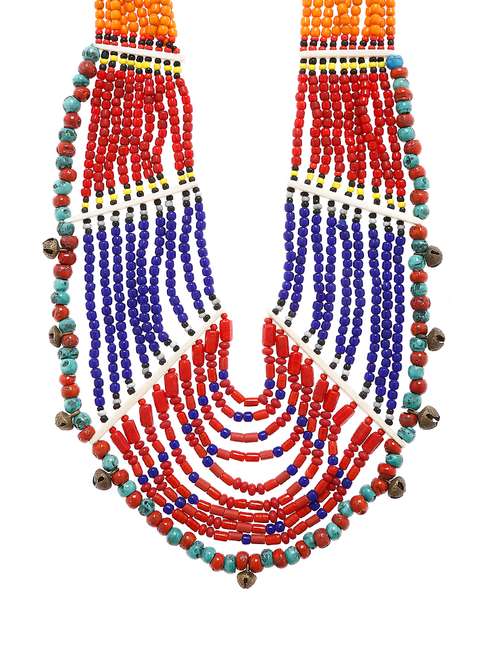 women ethnic daily wear designer necklace - 16053546 - Very Small Image - 1