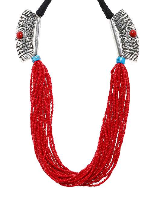 women ethnic daily wear designer necklace - 16053557 - Very Small Image - 1