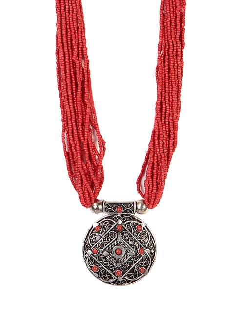 women ethnic daily wear designer beaded necklace - 16053566 - Very Small Image - 1