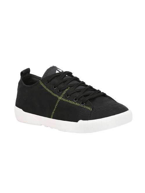 black canvas lace up sneakers - 16072667 - Very Small Image - 1