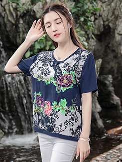 graphic print short sleeved tee - 16080833 - Very Small Image - 1
