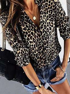 long sleeved animal print shirt - 16109382 - Very Small Image - 1