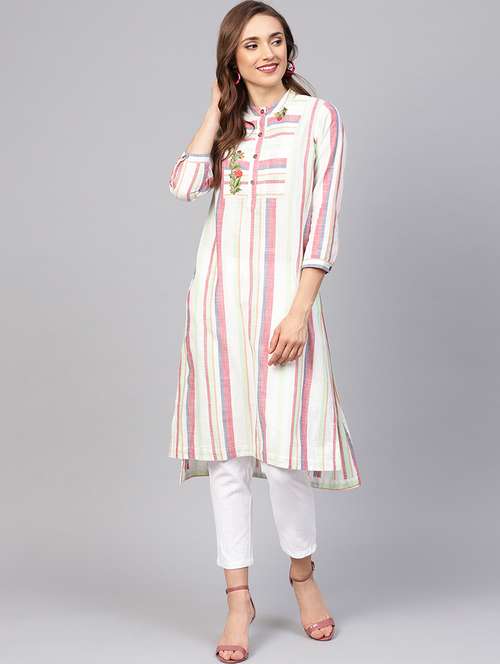 striped kurta pant set - 16165646 - Very Small Image - 1