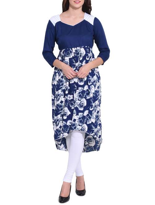 women's high-low kurta - 16171618 - Very Small Image - 1