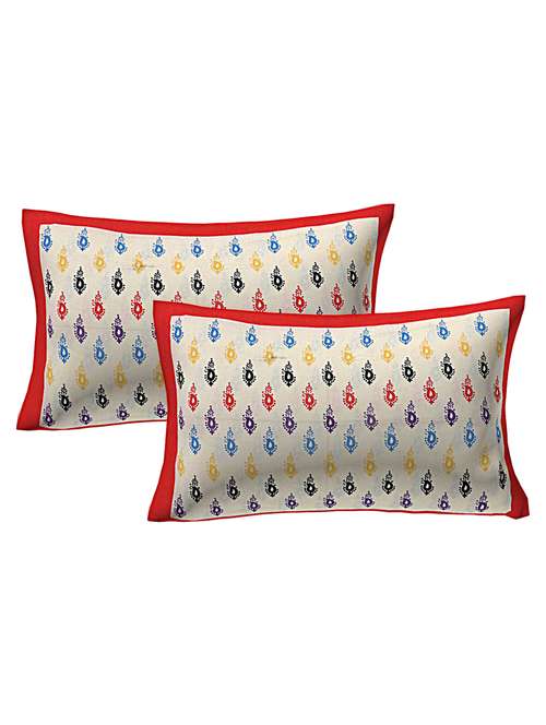 cotton printed pillow cover set(2 pieces)-27"x17" - 16188517 - Very Small Image - 1