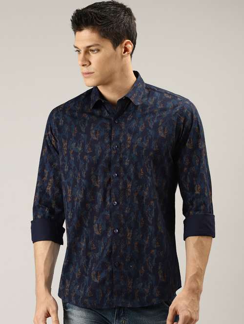 blue printed casual shirt - 16201210 - Very Small Image - 1