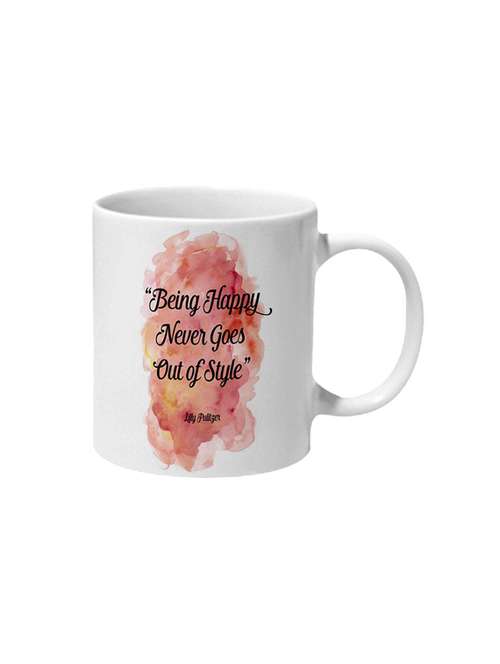being happy never goes out of style lilly pulitzer ceramic mug - 16206691 - Very Small Image - 1