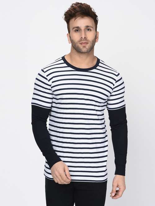 monochrome striped tshirt - 16221232 - Very Small Image - 1