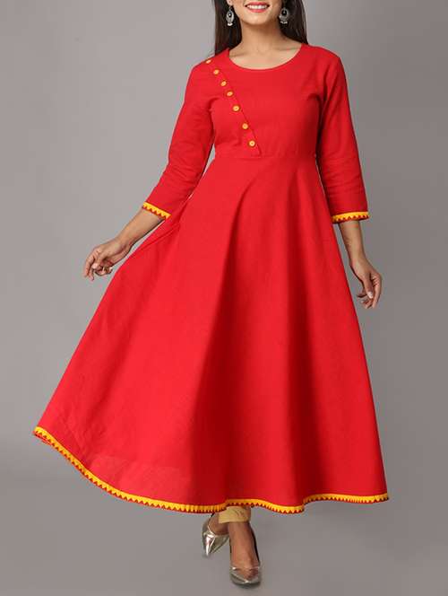 contrast solid kurta - 16222032 - Very Small Image - 1