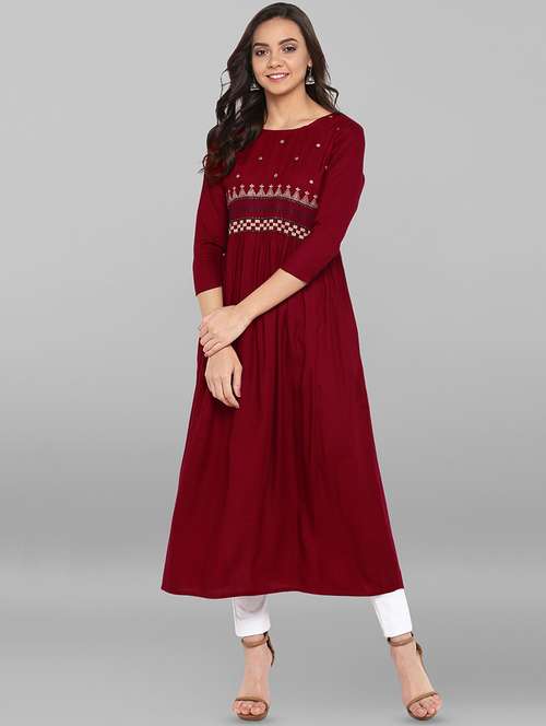 women's a-line kurta - 16250363 - Very Small Image - 1