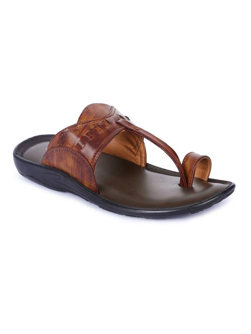 tan leather slip on slippers - 16266873 - Very Small Image - 1