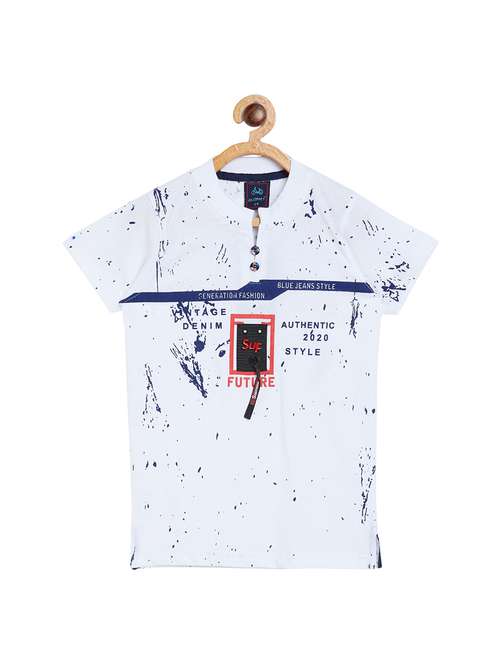 henley neck graphic t-shirt - 16301533 - Very Small Image - 1