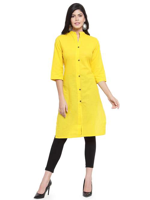 women's front slit kurta - 16358081 - Very Small Image - 1