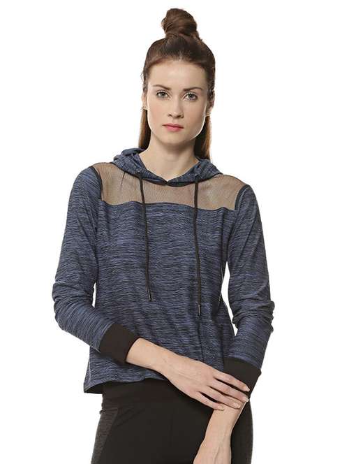 sheer panel hooded sports jacket - 16381788 - Very Small Image - 1