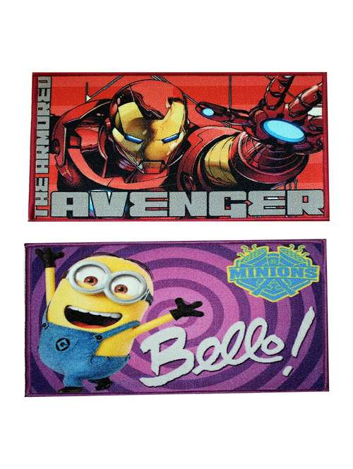 set of 2 multi colored polyester mat - 16423505 - Very Small Image - 1
