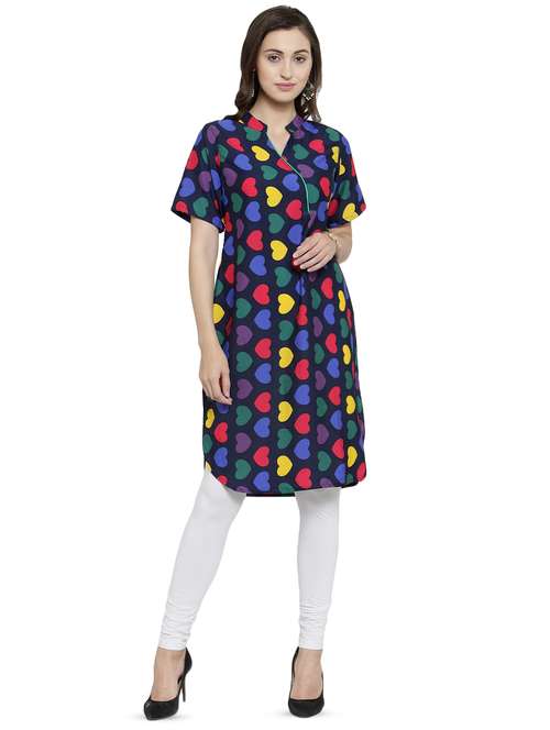 women's straight kurta - 16430776 - Very Small Image - 1