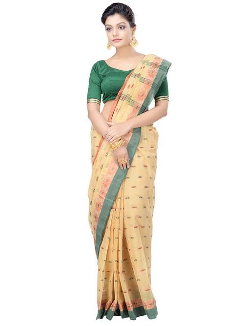 printed tant saree - 16465926 - Very Small Image - 1