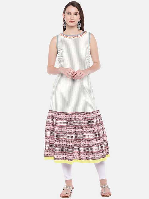 stripes a-line kurta - 16545068 - Very Small Image - 1