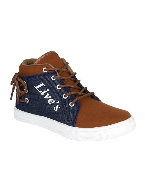 longwalk brown canvas lace up sneakers - 16560383 - Very Small Image - 1