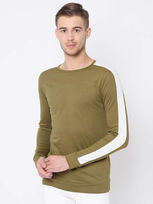 olive green taped sweatshirt - 16579625 - Very Small Image - 1