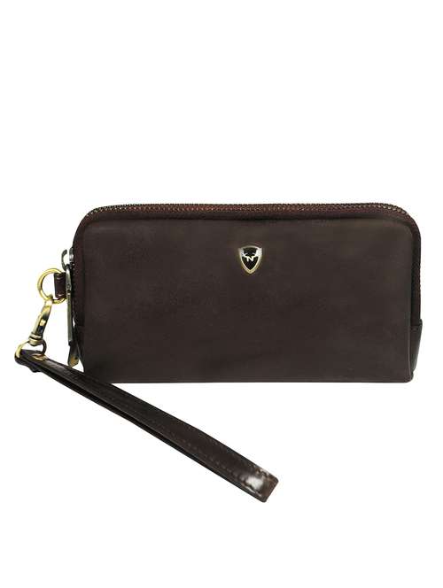 brown leather regular clutch - 16585234 - Very Small Image - 1