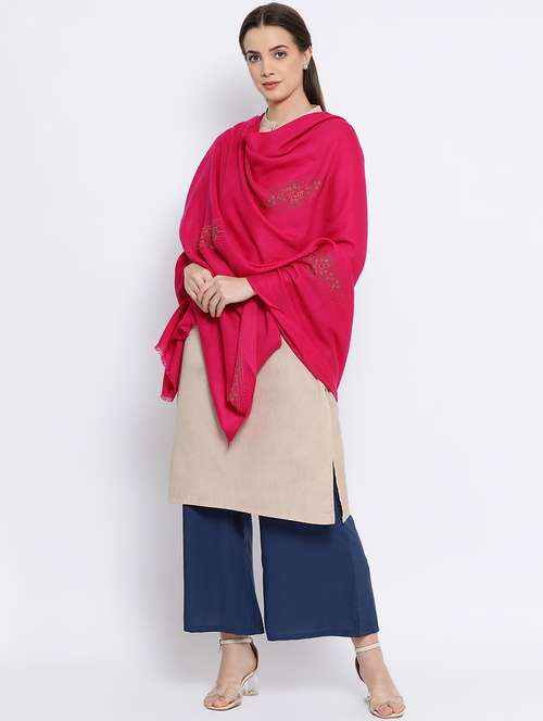 solid wool shawl - 16645156 - Very Small Image - 1