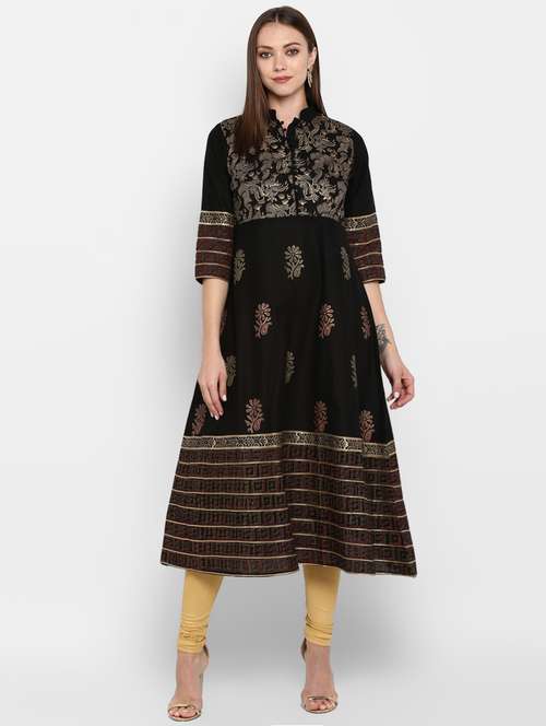 foil printed anarkali kurta - 16665898 - Very Small Image - 1