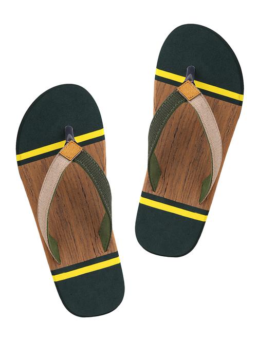 brown synthetic & mesh slip on flip flops - 16666325 - Very Small Image - 1