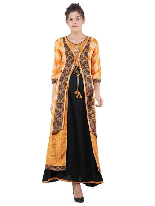 printed layered kurta - 16697448 - Very Small Image - 1