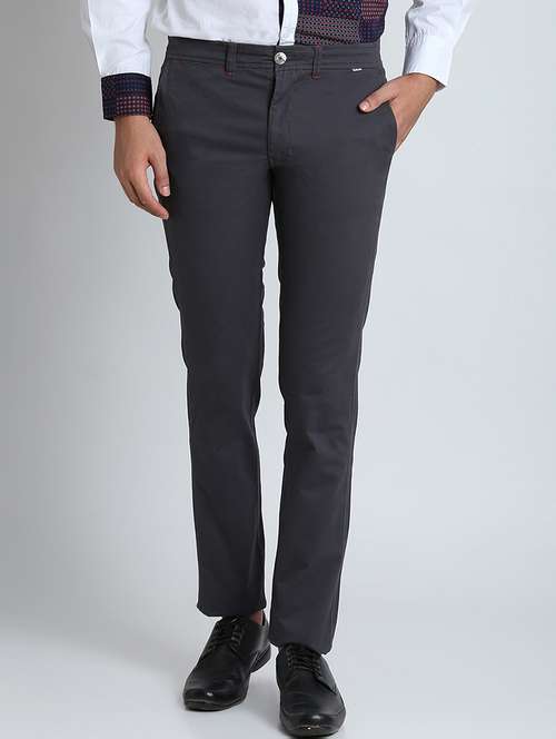 grey solid chinos - 16701002 - Very Small Image - 1