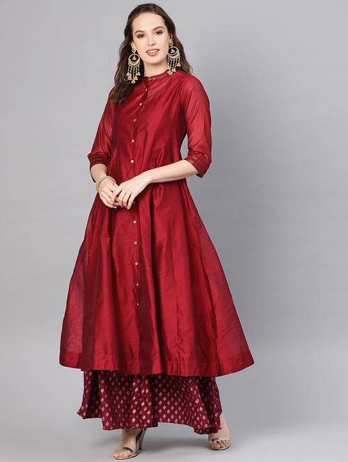women's front slit kurta - 16710647 - Very Small Image - 1