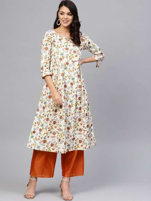 floral a-line kurta - 16757154 - Very Small Image - 1