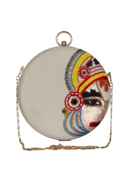 white faux silk box clutch - 16764065 - Very Small Image - 1