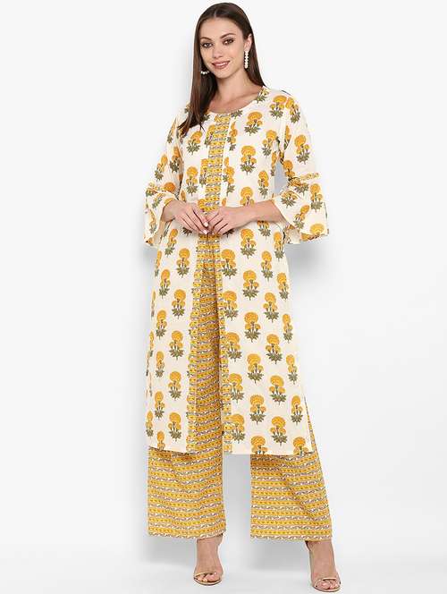 bell sleeves high slit kurta - 16769197 - Very Small Image - 1