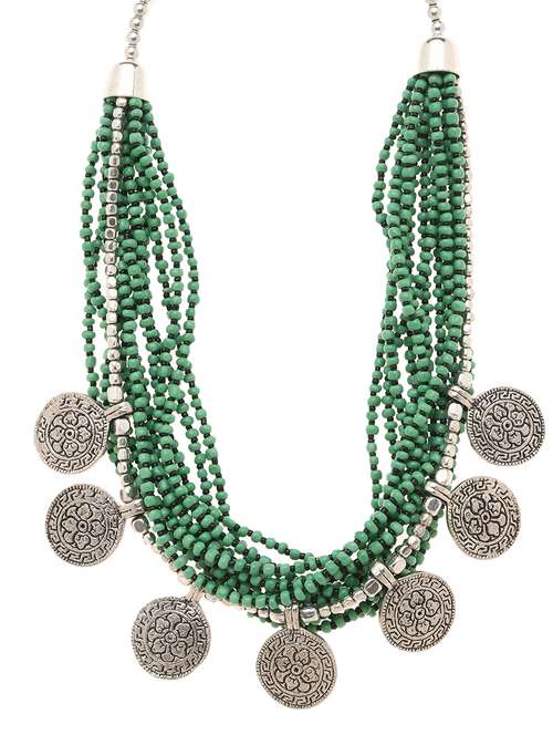 green metal long necklace - 16829875 - Very Small Image - 1