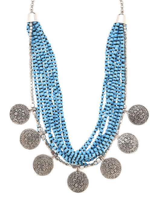 blue metal long necklace - 16829876 - Very Small Image - 1