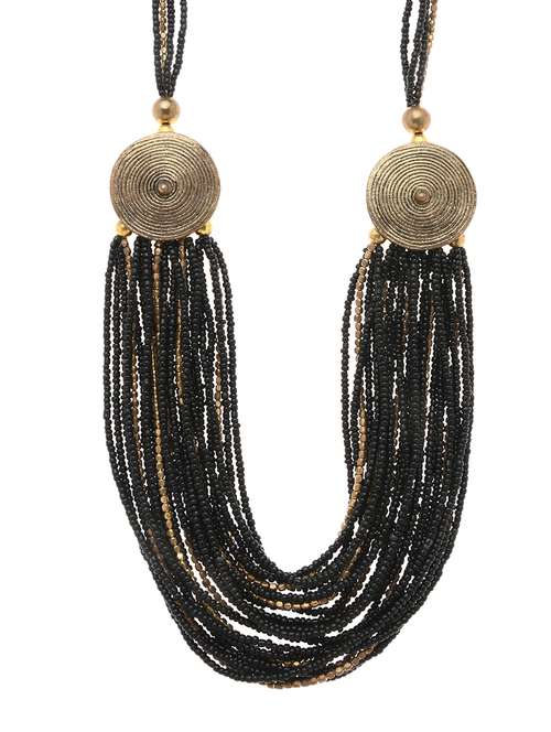 black metal long necklace - 16829878 - Very Small Image - 1