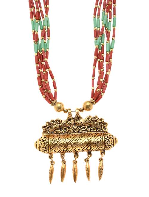 multi colored metal long necklace - 16829881 - Very Small Image - 1