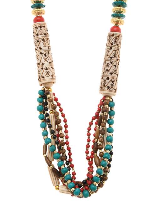 multi colored metal long necklace - 16829909 - Very Small Image - 1