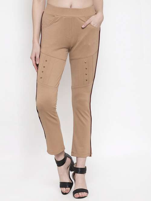 high rise contrast piped trouser - 16830118 - Very Small Image - 1